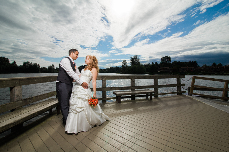 Mill Lake dock wedding