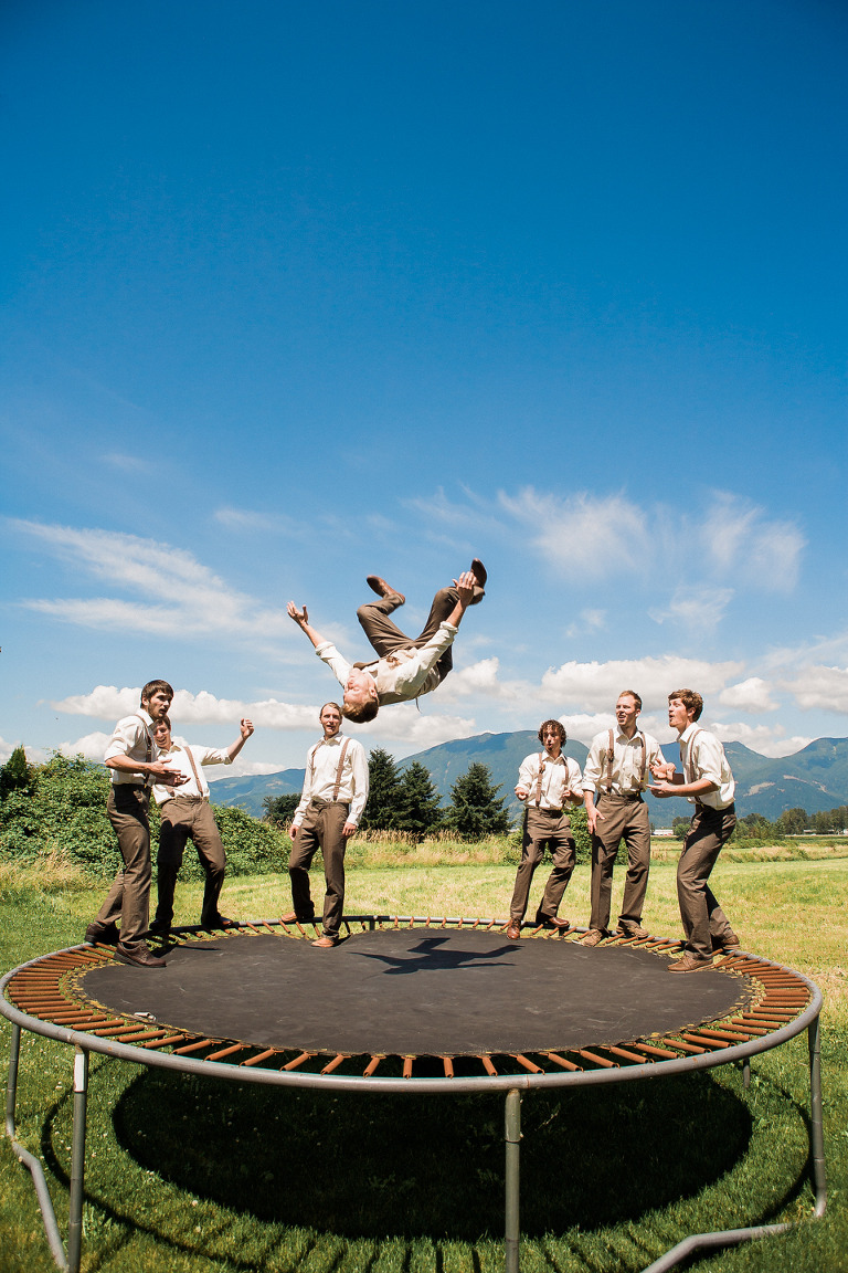 best trampoline wedding photos