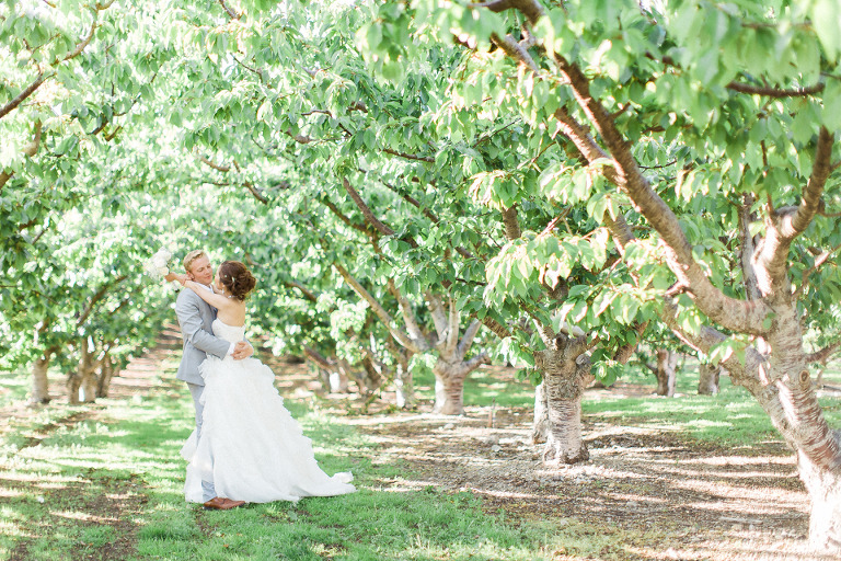 kelowna cherry tree orchard wedding