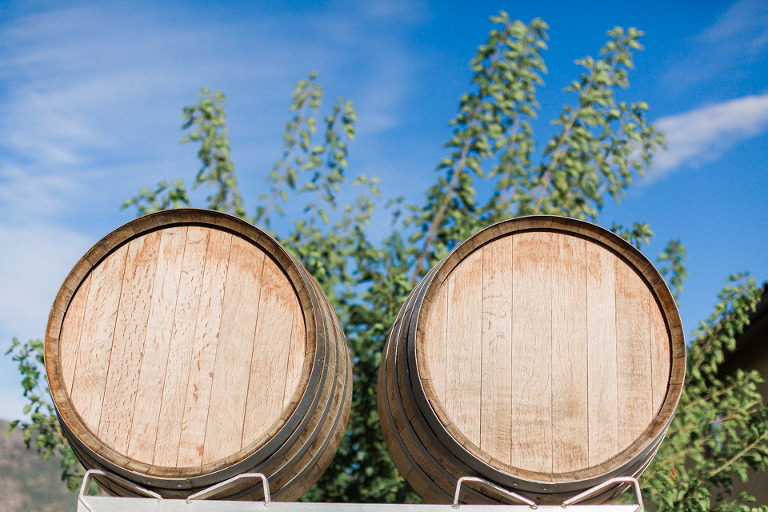 lastella wedding wine barrels